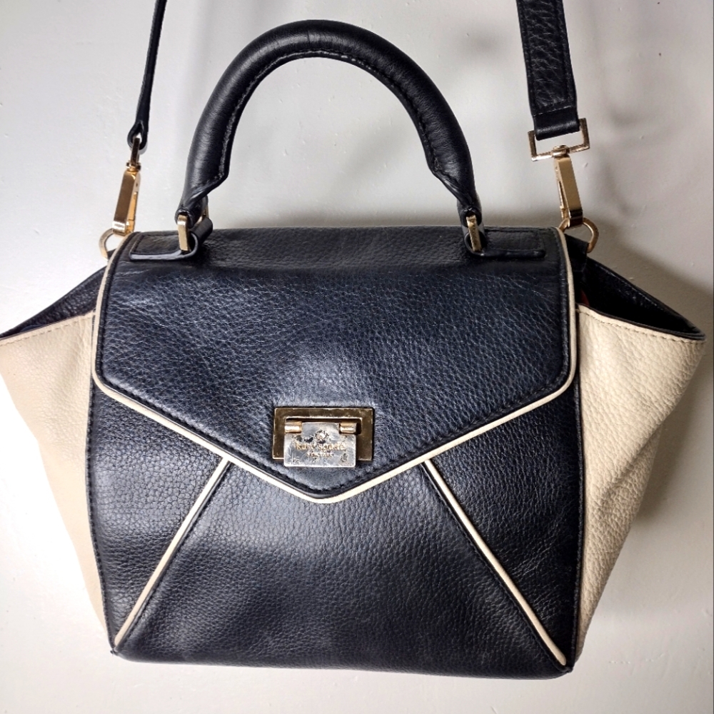 Black and white Kate Spade leather purse